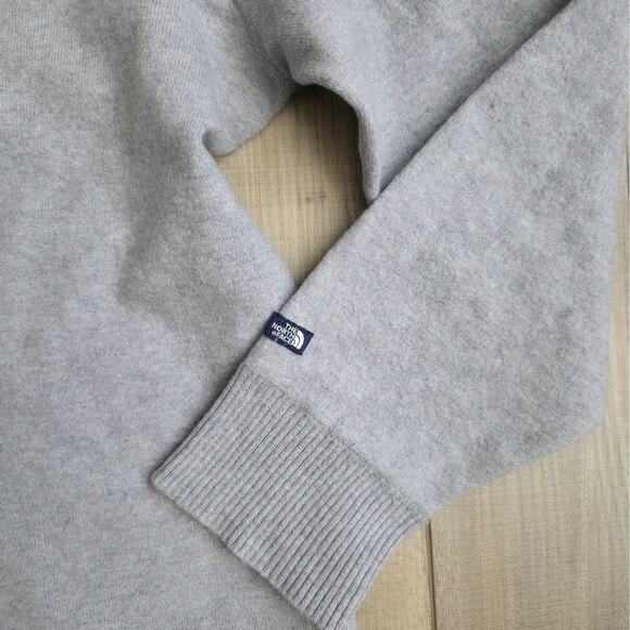 The North Face Cotton Wool Blend 1/4 Zip Gray Pullover Sweater Men Sz L - Picture 6 of 10